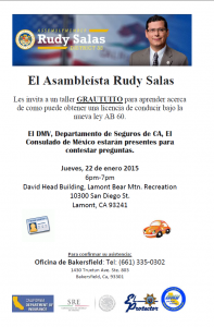 AB60 Workshop- Office of Assemblymember Rudy Salas-SP